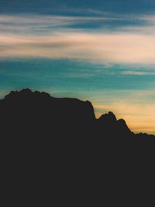 Preview wallpaper rocks, mountains, sky, clouds
