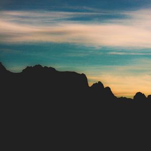 Preview wallpaper rocks, mountains, sky, clouds