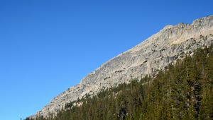 Preview wallpaper rocks, mountains, slope, trees, river