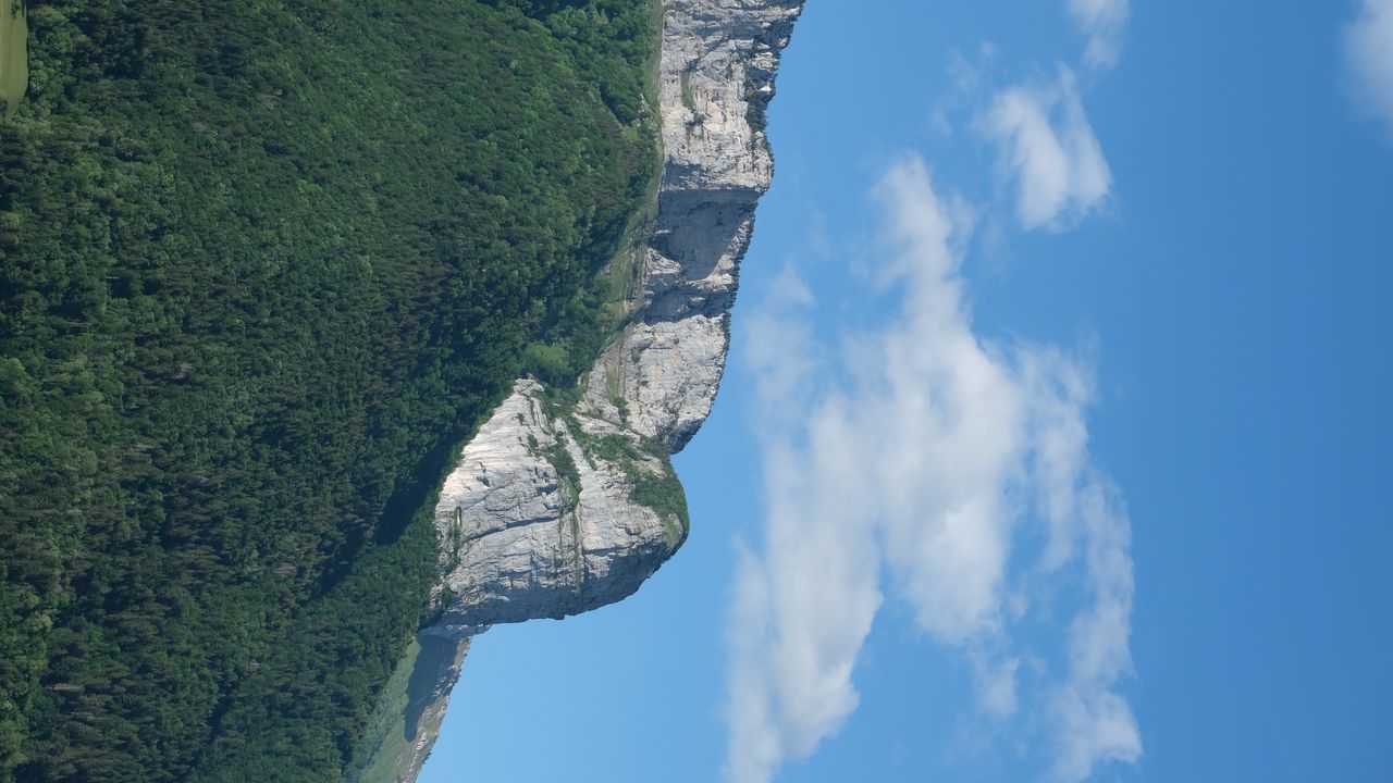 Wallpaper rocks, mountains, slope, trees