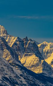 Preview wallpaper rocks, mountains, snow, relief, nature