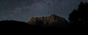 Preview wallpaper rocks, mountains, starry sky, stars, night