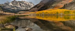 Preview wallpaper rocks, mountains, stones, lake, landscape