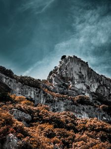 Preview wallpaper rocks, mountains, summit, sky