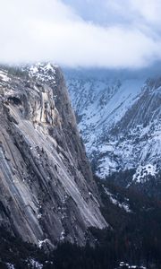 Preview wallpaper rocks, mountains, top, snow