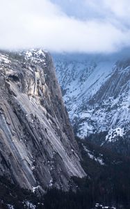 Preview wallpaper rocks, mountains, top, snow