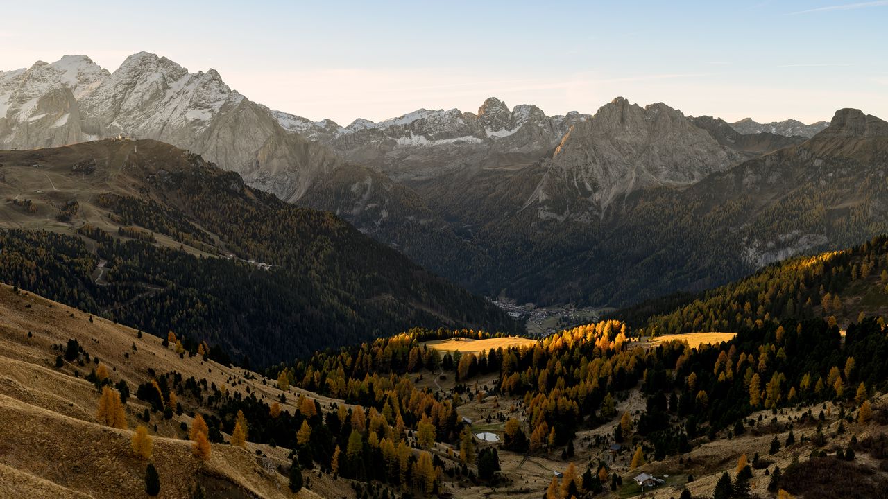 Wallpaper rocks, mountains, valley, trees, landscape