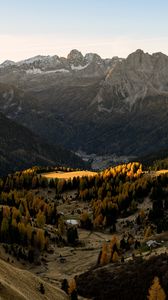 Preview wallpaper rocks, mountains, valley, trees, landscape