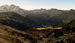 Preview wallpaper rocks, mountains, valley, trees, landscape