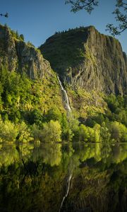 Preview wallpaper rocks, mountains, water, reflection