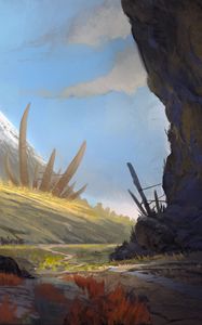 Preview wallpaper rocks, path, art