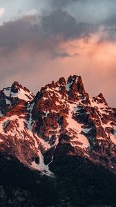 Preview wallpaper rocks, peaks, snow, snowy, mountains