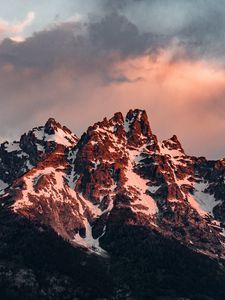 Preview wallpaper rocks, peaks, snow, snowy, mountains