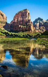 Preview wallpaper rocks, pond, reflection, nature