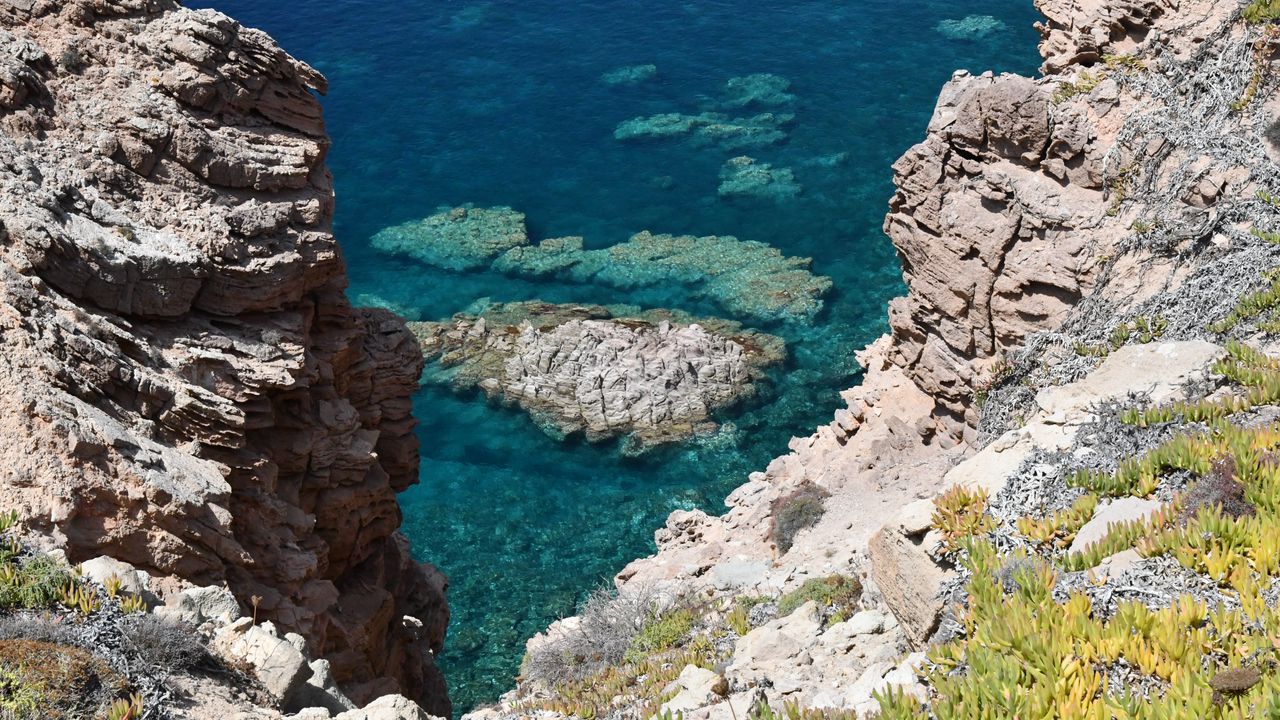 Wallpaper rocks, reef, sea, nature