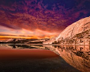 Preview wallpaper rocks, reflection, lake, landscape, sky