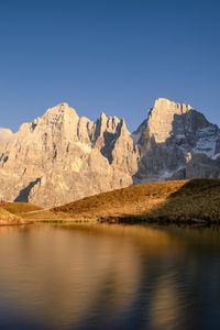 Preview wallpaper rocks, relief, lake, hill
