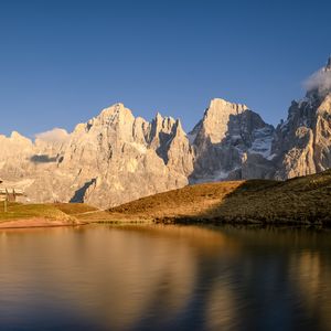 Preview wallpaper rocks, relief, lake, hill