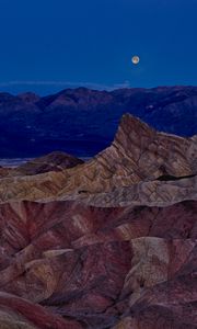 Preview wallpaper rocks, relief, nature, moon