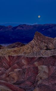 Preview wallpaper rocks, relief, nature, moon