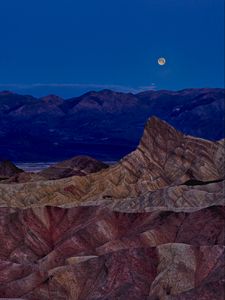 Preview wallpaper rocks, relief, nature, moon