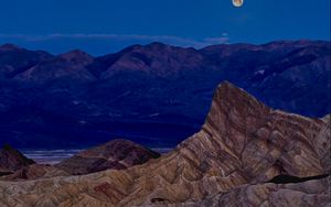 Preview wallpaper rocks, relief, nature, moon