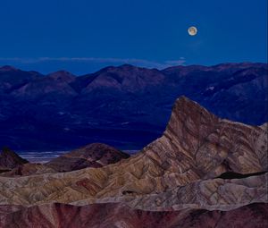 Preview wallpaper rocks, relief, nature, moon