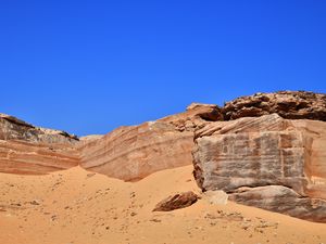 Preview wallpaper rocks, relief, sand, nature