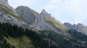 Preview wallpaper rocks, relief, slope, trees
