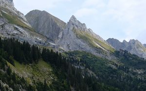 Preview wallpaper rocks, relief, slope, trees