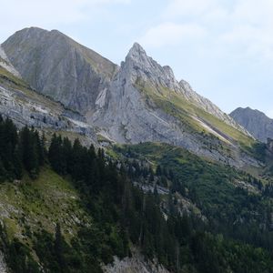 Preview wallpaper rocks, relief, slope, trees