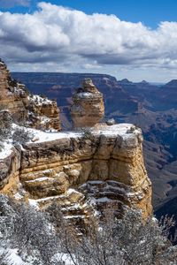 Preview wallpaper rocks, relief, snow, cloud, landscape