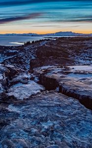 Preview wallpaper rocks, relief, stone, stony, snow