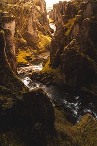 Preview wallpaper rocks, river, gorge, relief