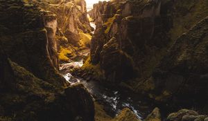 Preview wallpaper rocks, river, gorge, relief