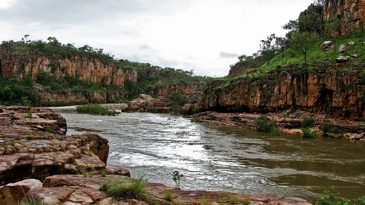 Wallpaper rocks, river, nature