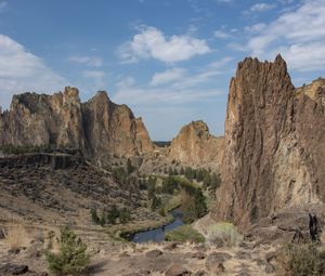 Preview wallpaper rocks, river, trees, landscape