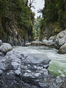 Preview wallpaper rocks, river, water, stream, stones, nature