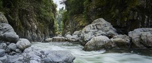 Preview wallpaper rocks, river, water, stream, stones, nature
