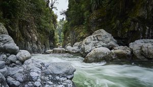 Preview wallpaper rocks, river, water, stream, stones, nature