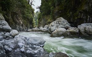 Preview wallpaper rocks, river, water, stream, stones, nature