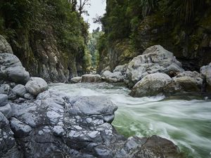 Preview wallpaper rocks, river, water, stream, stones, nature