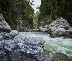 Preview wallpaper rocks, river, water, stream, stones, nature