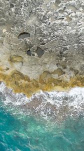Preview wallpaper rocks, sea, aerial view, water