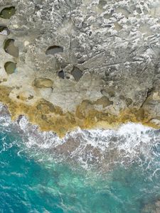 Preview wallpaper rocks, sea, aerial view, water