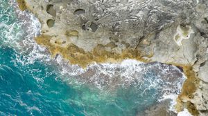 Preview wallpaper rocks, sea, aerial view, water