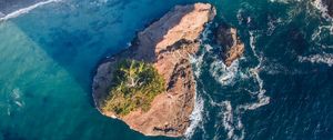 Preview wallpaper rocks, sea, aerial view, water, waves