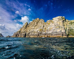 Preview wallpaper rocks, sea, cliff, waves