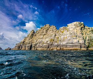 Preview wallpaper rocks, sea, cliff, waves