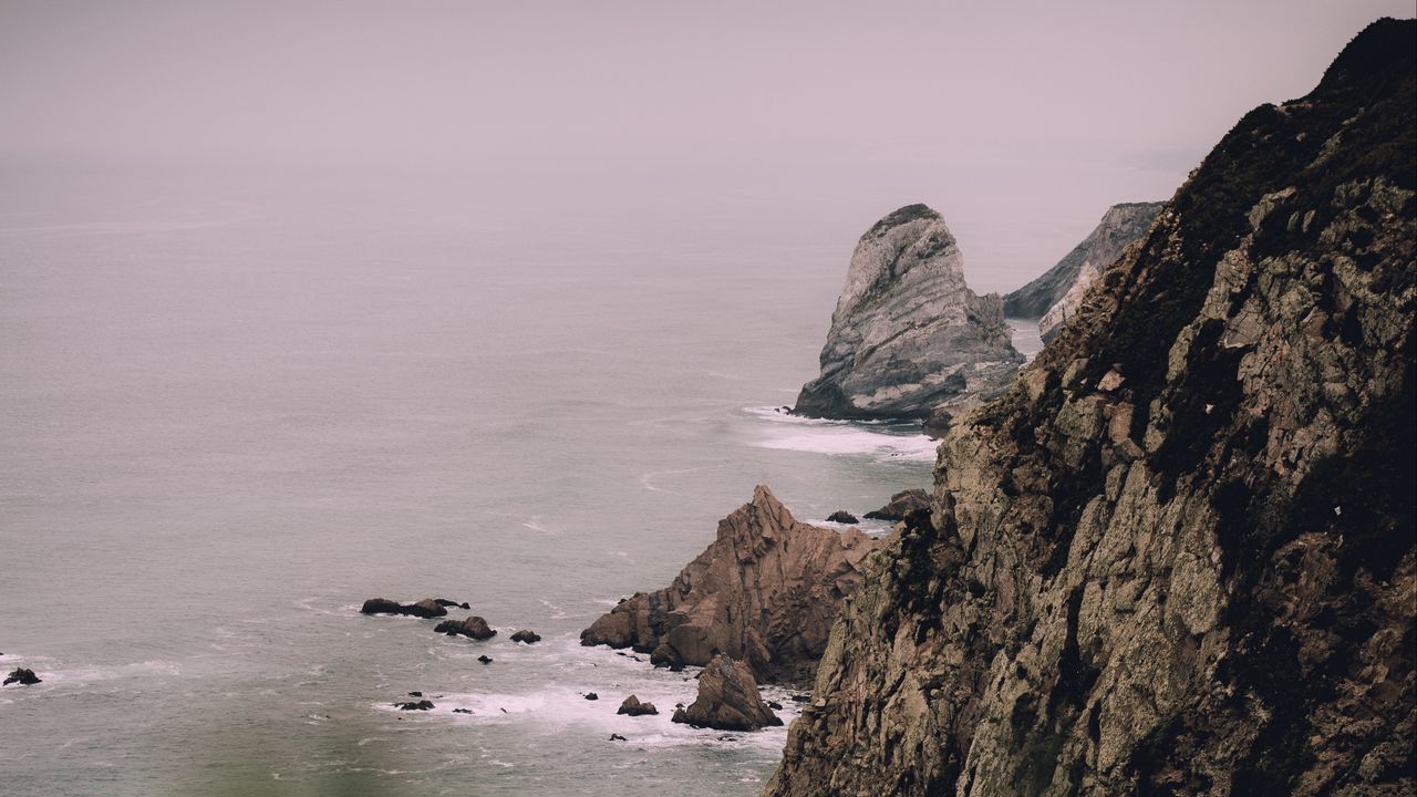 Wallpaper rocks, sea, coast, landscape